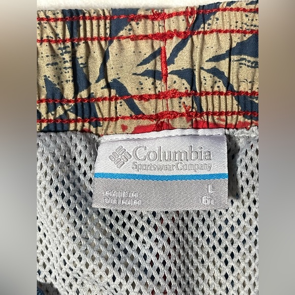 Columbia Men's All Over Jungle Colorblock Print Fast Drying 
Swim Trunks Size L - Picture 8 of 12